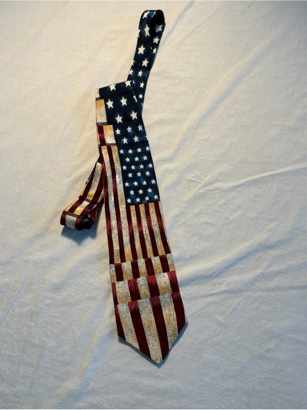 American Flag Silk Necktie Americana Series Tango by Max Raab Patriotic Mens Tie